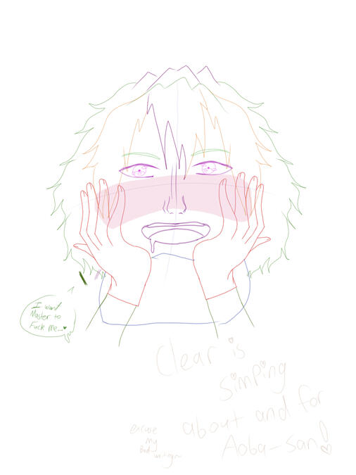 A sexually suggestive expression of Clear from Dramatical Murder - WIP